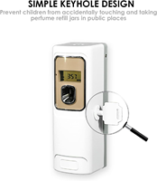 Nouveau diffuseur d'arôme automatique à piles SDL 300ml avec écran LCD et alimenté par batterie pour toilettes hôtels et bureaux