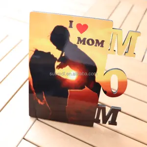 MDFSUB In Stock Mom Picture Frame 15x18cm Mother's Day Sublimation Photo Frame Custom Blank Picture Frame