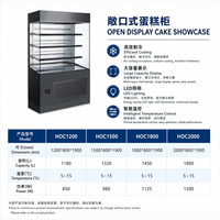 Vitrine réfrigérée ouverte multi-étages certifiée CE ETL, vitrine à gâteaux commerciale, armoire réfrigérée pour pâtisserie et desserts