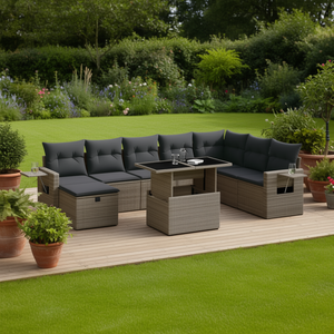 Conjunto de Sofás de Jardín de Ratán para 6 Personas, Muebles de Exterior con Almacenamiento, Diseño Contemporáneo - Product Image 2