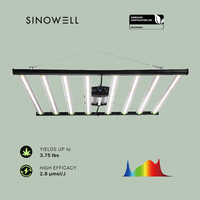 SINOWELL Samsung puces haute PPFD 4/6/8/10 barres LED élèvent la lumière DLC approuvé la plus haute efficacité remplaçant Spyder 2p