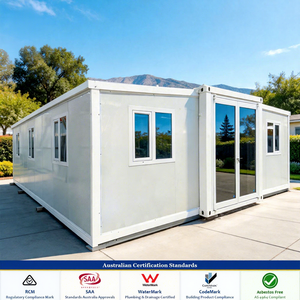 บ้านพักตากอากาศแบบขยายได้ AU Standards Mountain Alpine Winter Lodge ขนาด 78 ตร.ม. 40 ฟุต บรรจุในตู้คอนเทนเนอร์  จำนวนสั่งซื้อขั้นต่ำ 1 ชุด  บ้านขนาดเล็กเคลื่อนย้ายได้ 3 4 5 ห้องนอน - Product Image 1