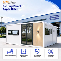 Cabane Apple moderne préfabriquée, maison modulaire portable pour camping, hébergement touristique et sites panoramiques