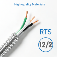 Câble JZD OEM UL 1569 MC 12/2 12/3 AWG en aluminium blindé avec mise à la terre pour câble d'alimentation des bâtiments commerciaux aux États-Unis