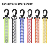 Sangles réfléchissantes qui brillent dans le noir, porte-clés de sécurité, étiquettes réfléchissantes pour sacs à dos, pendentifs réfléchissants de nuit, décoration et accessoires