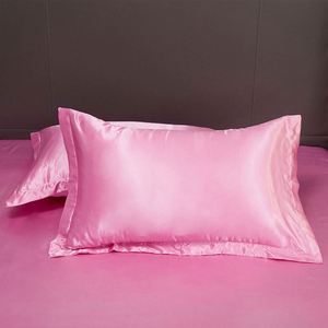 Custom Satin Silk High Quality Case Pillowcase Breathable Silky Soft Bedding Pillow Covers <b>Gift</b> - Product Image 4