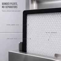 Filtre à air pour unité de traitement d'air, média plissé en fibre de verre, cadre en aluminium, taille personnalisée