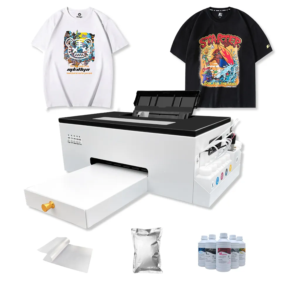 اقتصادية A4 آلة طبع على قميص للشركات الصغيرة L805 رأس الطباعة نقل الحرارة طابعة dtf
