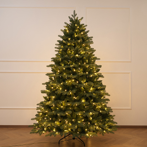 Large Five-Fork PE & PVC Mixed Automatic Christmas <b>Tree</b> with <b>LED</b> <b>Lights</b>, Ideal for Living Room, Bedroom, Hotel & Mall Decoration - Product Image 1