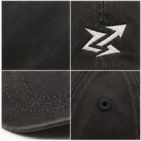Gorra de 6 Paneles de Sarga de Algodón Sin Estructura, Lista para Exportación, OEM de Fábrica, MOQ Bajo, con Logotipo Personalizado Bordado para Marcas de Streetwear