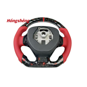 Hongsheng 2016 2020 Chevrolet Camaro Corvette C7 Tùy chỉnh màu Đỏ giả mạo sợi Carbon tay lái LED hiển thị Da Đục Lỗ - Product Image 6