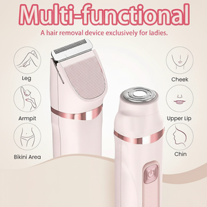 Afeitadora Eléctrica <span class=keywords><strong>para</strong></span> Hombres y Mujeres - Recortadora de Vello Corporal, Axilas y Partes Íntimas, Depiladora Impermeable USB de Plástico <span class=keywords><strong>para</strong></span> Uso Doméstico - Product Image 3