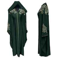 Robe Abaya Modeste Personnalisée 2025 Grande Taille Moyen-Orient Broderie Perles 100% Polyester Vente en Gros Dubaï Luxe Femme Musulmane