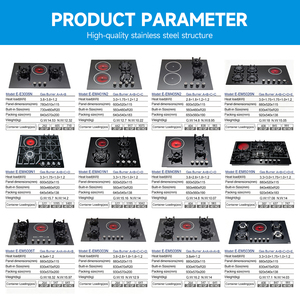 Cuisinière à gaz multifonction de bonne qualité, <span class=keywords><strong>plaque</strong></span> de <span class=keywords><strong>cuisson</strong></span> à gaz électronique pour hôtel, maison, cuisine, <span class=keywords><strong>plaque</strong></span> de <span class=keywords><strong>cuisson</strong></span> à gaz encastrée en verre trempé noir - Product Image 2