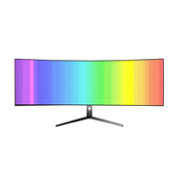 Monitor Súper Ancho 5K de 49 Pulgadas, 5120*1440, 3800R, 75hz, Monitor LED Curvo sin Marco para Juegos de 49 Pulgadas