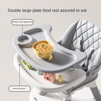 Chaise multifonction 6-en-1 pour tout-petit, siège de repas pour bébé, chaise d'apprentissage pour s'asseoir, chaise de croissance pour enfant avec espace pour blocs de construction