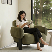 Fauteuil de loisirs rétro français avec structure en bois massif, pour salon, balcon, chambre, simple, pour une personne, fauteuil paresseux