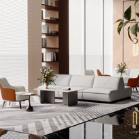 Canapé en tissu avec dossier mobile, fourniture personnalisée pour les projets de mobilier FF&E en gros pour les bureaux et hôtels aux Émirats arabes unis et en Arabie Saoudite
