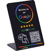 NFC Google Bewertungskarte und PVC-Ständer-Set mit individuellem Logo – Tippen zum Bewerten Tischzelt für Schönheitssalon, Einzelhandel, Café