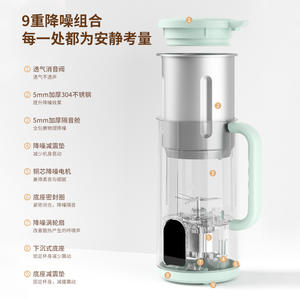 เครื่องทำนมถั่วเหลือง 8H ความจุ 1.5 ลิตร เครื่องปั่นอเนกประสงค์พร้อมระบบทำความร้อนและกรอง ดีไซน์ไร้กรอง - Product Image 2