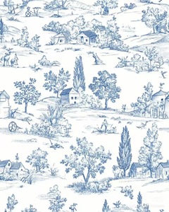 Tissu en <span class=keywords><strong>toile</strong></span> <span class=keywords><strong>de</strong></span> style français bleu à motif personnalisé, imprimé <span class=keywords><strong>Toile</strong></span> <span class=keywords><strong>de</strong></span> <span class=keywords><strong>Jouy</strong></span>, pour nappes, tissus d'<span class=keywords><strong>ameublement</strong></span> et housses <span class=keywords><strong>de</strong></span> canapé - Product Image 2
