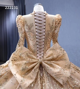 Robes de soirée longues et élégantes en organza, robe de bal à col en V, robes de fête de remise de diplôme, appliques de perles RSM222231 - Product Image 6