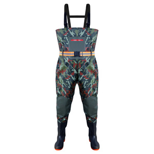 Pantalon de pêche imperméable unisexe, résistant à l'usure, en tissu enduit brillant, une pièce, mi-corps, pour la pêche en eau - Product Image 4