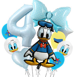 Bleu dessin animé Donald canard thème aluminium <span class=keywords><strong>Film</strong></span> ballon arc ensemble pour la décoration de fête d'anniversaire des enfants, jouets pour enfants - Product Image 4