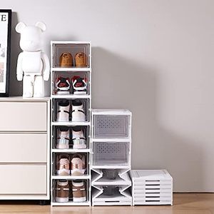 Clear Rectangle Foldable Eco-Friendly PP Custom Plastic Shoe <b>Storage</b> <b>Box</b> with 10-20L Capacity - Product Image 1