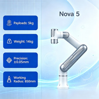 Brazo Robótico Colaborativo DOBOT Nova 5, Carga Útil de 5 kg, Alcance de 850 mm, 6 Ejes, Cobot para Automatización Industrial y Fisioterapia