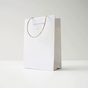 High Quality Luxury Recyclable Biodegradable Paper Cardboard Gift Bags Shopping Handle <b>Ribbon</b> Bag Cosmetics High Visibility - Product Image 2