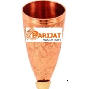PARIJAT HANDICRAFT Gold Embossed <b>Wine</b> <b>Goblet</b> Transparent Glass Drinkware for Hotels Gifts Classic Creative Modern Design Metal - Product Image 2