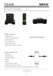 YHDC 1A-50A DC в DC Din-рейку, преобразователь тока TDAH с выходом 4-20 мА/0-5 В/0-10 В DC - Product Image 5