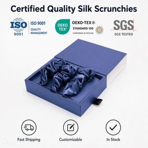 Scrunchies en Soie 100% Naturelle, Élastiques 22 mm, pour Soins Capillaires Féminins, Écologiques, avec Logo Personnalisé, Vente en Gros - Product Image 2