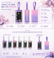 Cadeau personnalisé, batterie externe transparente Cyber Tech 10000mAh, tendance 2026, charge rapide PD 22,5W, type-C, écran LCD, portable, vente en gros