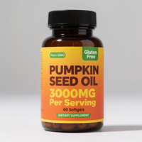 Gélules OEM ODM d'huile de graines de citrouille pressée à froid, compléments alimentaires à base de plantes pour la santé de la prostate chez l'adulte, non destiné aux adolescents, vente en gros