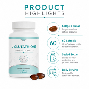 Oferta Especial: L-glutatión Liposomal Original Reducido, Antioxidante, Blanqueador, Alto en Proteínas, Sin Gluten, Orgánico, 60 Cápsulas Blandas - Product Image 5