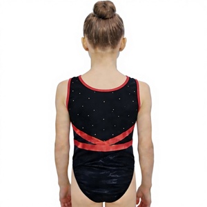 Leotardos de Gimnasia Personalizados para Niñas, Estilo Moderno, con Estampado por Sublimación, sin Mangas, con Pedrería, 100% Nailon - Product Image 2