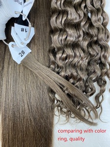 FH 2026 Colore # 2 <span class=keywords><strong>Extension</strong></span> di Capelli Umani Lisci <span class=keywords><strong>con</strong></span> Effetto Sfumato per Crochet, 16-30 Pollici, Trecce Invisibili <span class=keywords><strong>con</strong></span> Effetto Sfumato - Product Image 3