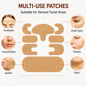 Patchs anti-rides pour le visage sans silicone, bande adhésive faciale anti-rides pour le front, les yeux, la bouche, les pattes d'oie et les ridules, lot de 8 - Product Image 5