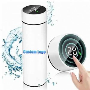 Bouteille d'eau intelligente Ys39 de 16 oz avec affichage de température, personnalisable avec logo, emballage sur mesure, coffret cadeau d'entreprise - Product Image 1