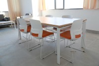 Petite table de conférence en mélamine, bureau de réunion pour projet de bureau commercial, fabricant sur mesure