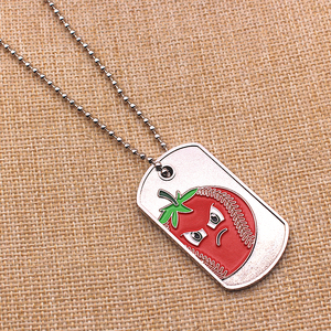 扁平圆形宠物识别牌，带斜边，定制金属锌合金狗牌 - Product Image 4