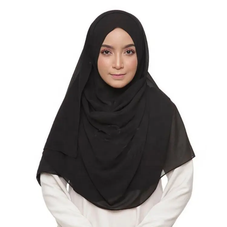 Hot bán tùy chỉnh Malaysia Bong Bóng Voan che kín mặt khăn cho phụ nữ voan Hijabs