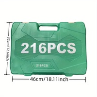 Kit de réparation automobile bricolage 216 pièces Source d'alimentation manuelle clé à cliquet Oem personnalisée pour l'entretien de la voiture, du vélo et du jardin Cr-v