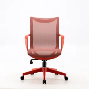Sihoo New Arrival High Quality Professional All Mesh Red Gray Revolving Ergonomic Computer Meeting Middle Back Office Chair