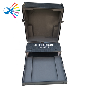 เคสคุณภาพสูงแบบกำหนดเองได้ ทนทาน สำหรับคอนโซล Allen & Heath <span class=keywords><strong>QU24</strong></span> พร้อมช่องเก็บอุปกรณ์และล้อ - Product Image 3