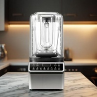 Blender commercial 8002D avec batteur à œufs et hachoir, pour hôtel, fabrication de smoothies, base en ABS, capacité de 2 L, moteur en cuivre pur