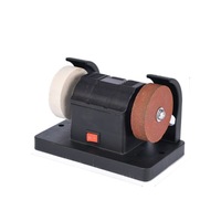 Affûteur de couteaux électrique à double roue, compact, pour usage domestique et commercial, refroidi par eau, alimenté par AC/DC/batterie au lithium