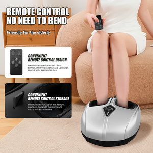 Masseur ergonomique pliable pour pieds et mollets avec compression d'air thermique pour une meilleure circulation et un meilleur sommeil - Product Image 3